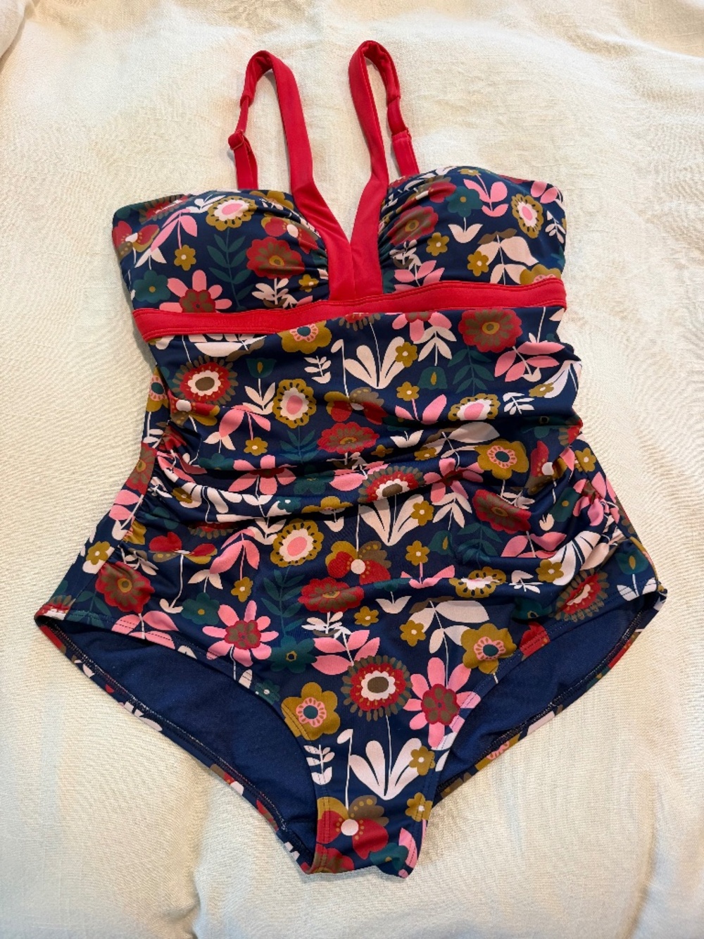 Boden Corsica women's one piece ruched swimsuit